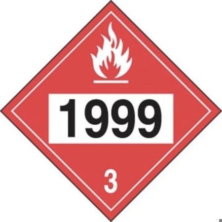 Accuform 4DIGIT DOT PLACARDS HAZARD CLASS 3 MPL740VP100 MPL740VP100